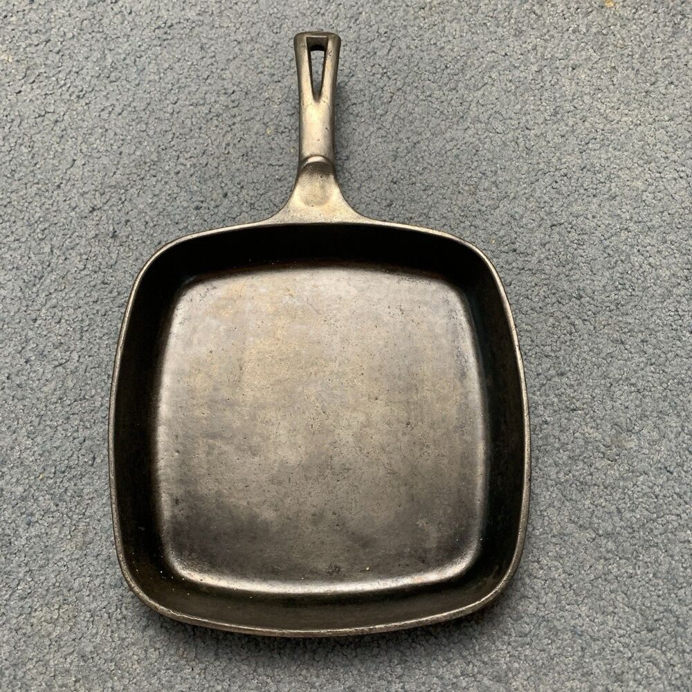 Wagner Ware Square Skillet Sidney O Black Cast Iron 1218 - 9.5" in Diameter